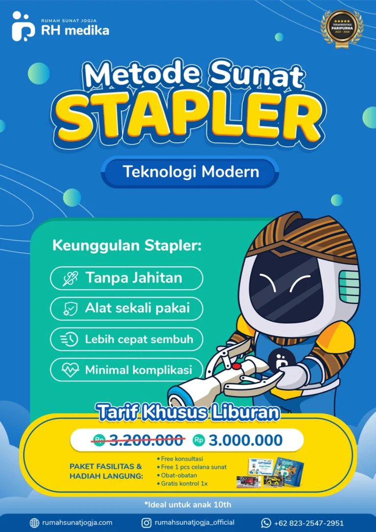 Biaya Sunat Modern Metode Stapler 2024 - Rumah Sunat Jogja. Cek Harga Disini